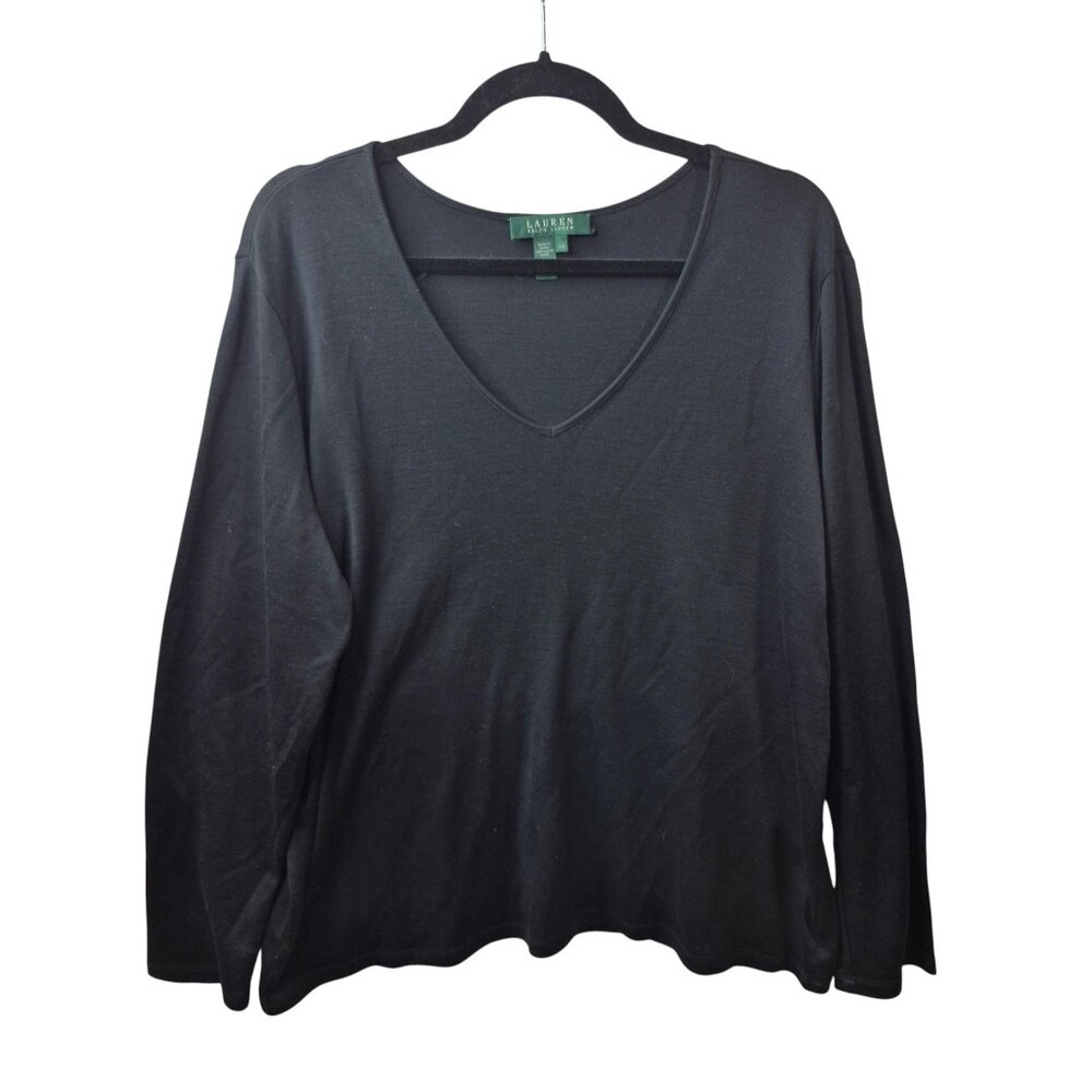 Lauren Ralph Lauren Sweater Womens 2X Silk Pullover Luxe Capsule Old Money